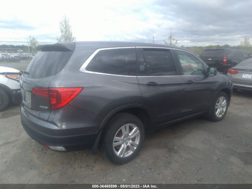 2016 HONDA PILOT LX - 5FNYF6H17GB082287