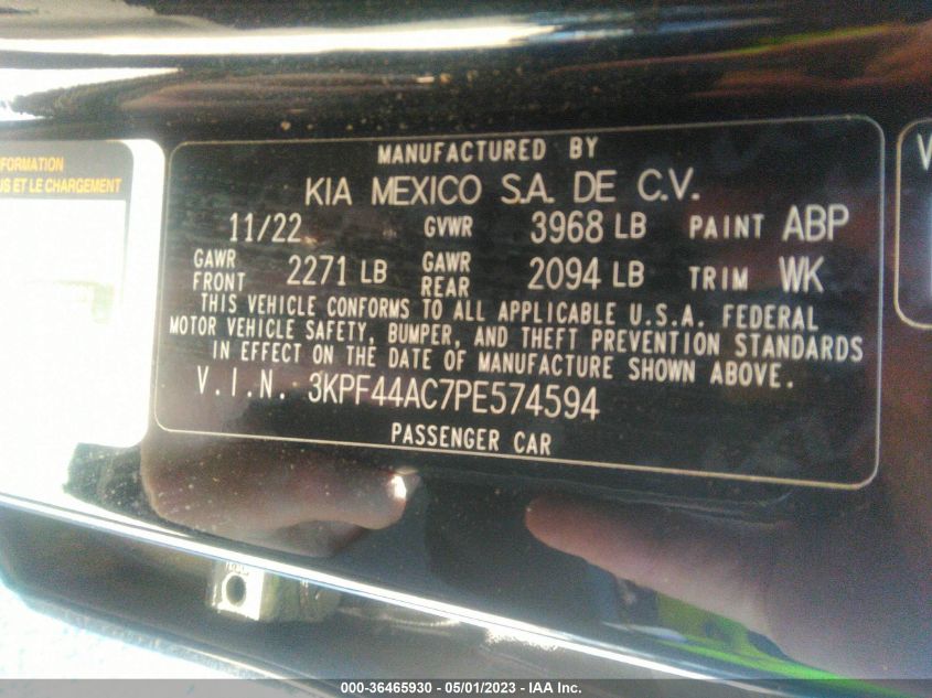 2023 KIA FORTE GT - 3KPF44AC7PE574594