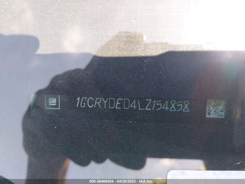 2020 CHEVROLET SILVERADO 1500 LT - 1GCRYDED4LZ154858