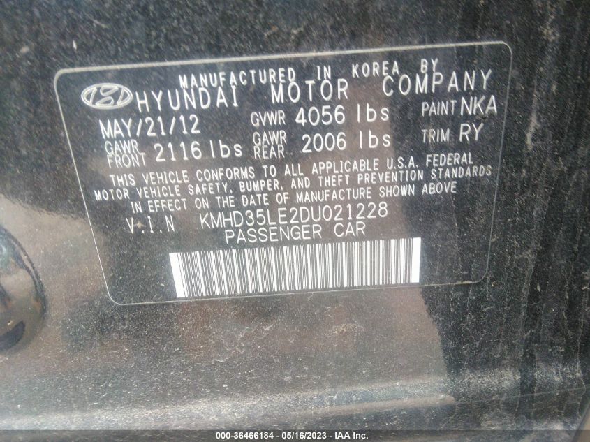 2013 HYUNDAI ELANTRA GT - KMHD35LE2DU021228