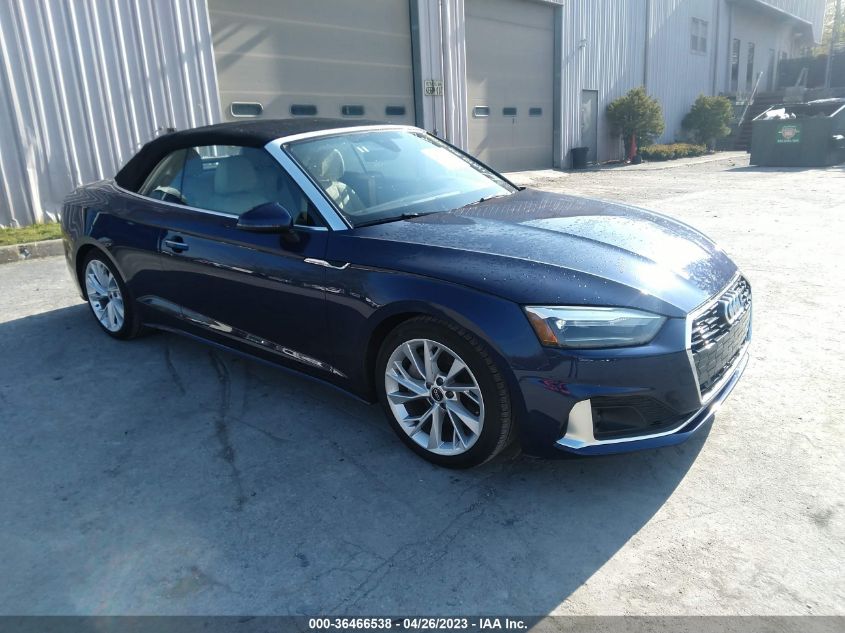 2022 AUDI A5 CABRIOLET PREMIUM - WAU2AGF52NN007735