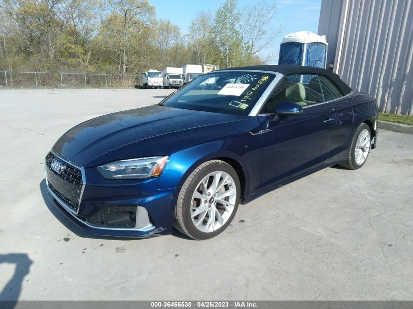 2022 AUDI A5 CABRIOLET PREMIUM - WAU2AGF52NN007735