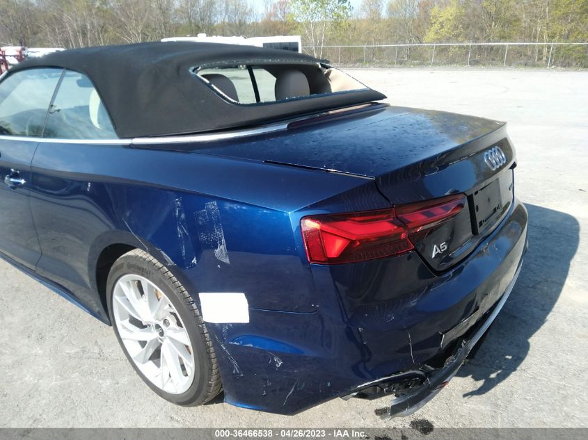 2022 AUDI A5 CABRIOLET PREMIUM - WAU2AGF52NN007735