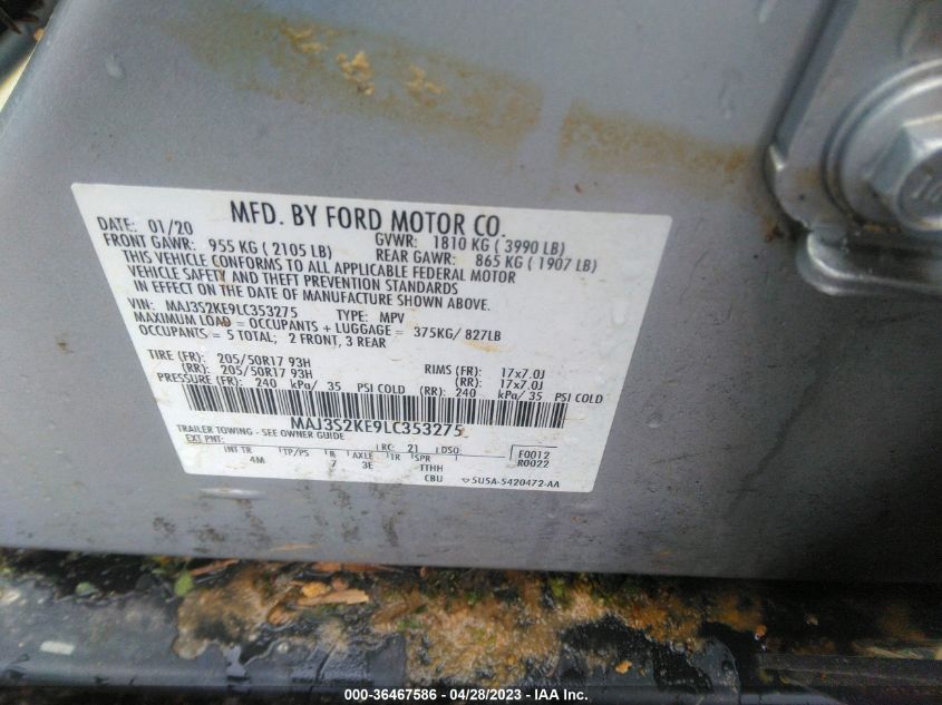 2020 FORD ECOSPORT TITANIUM - MAJ3S2KE9LC353275