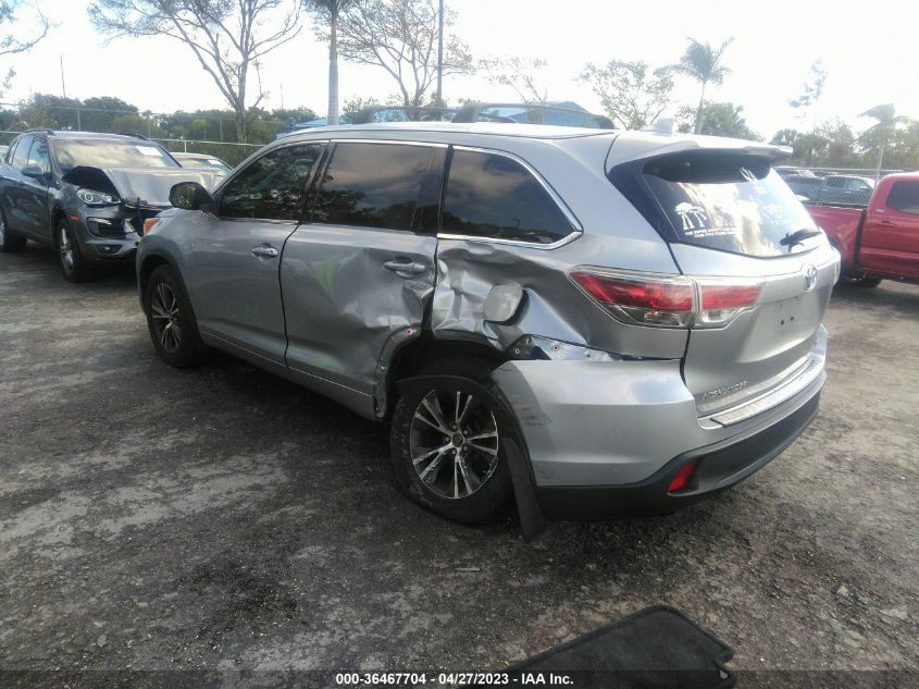 VIN 5TDKKRFH4GS502019 2016 TOYOTA HIGHLANDER no.3