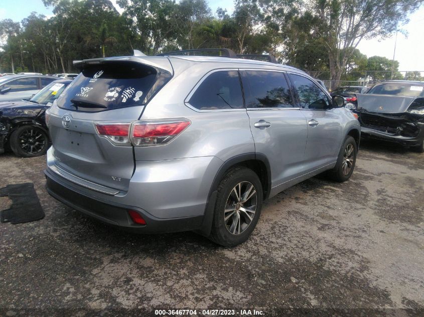 VIN 5TDKKRFH4GS502019 2016 TOYOTA HIGHLANDER no.4