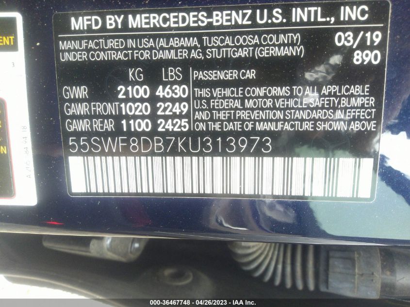 55SWF8DB7KU313973 Mercedes-Benz C-Class C 300 9