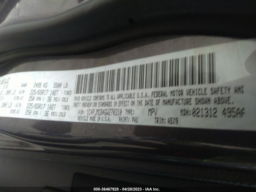 2016 JEEP CHEROKEE LATITUDE - 1C4PJMCB4GW270310