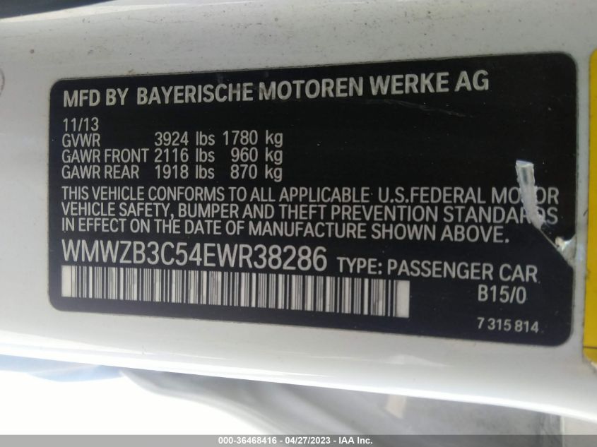 2014 MINI COOPER COUNTRYMAN - WMWZB3C54EWR38286