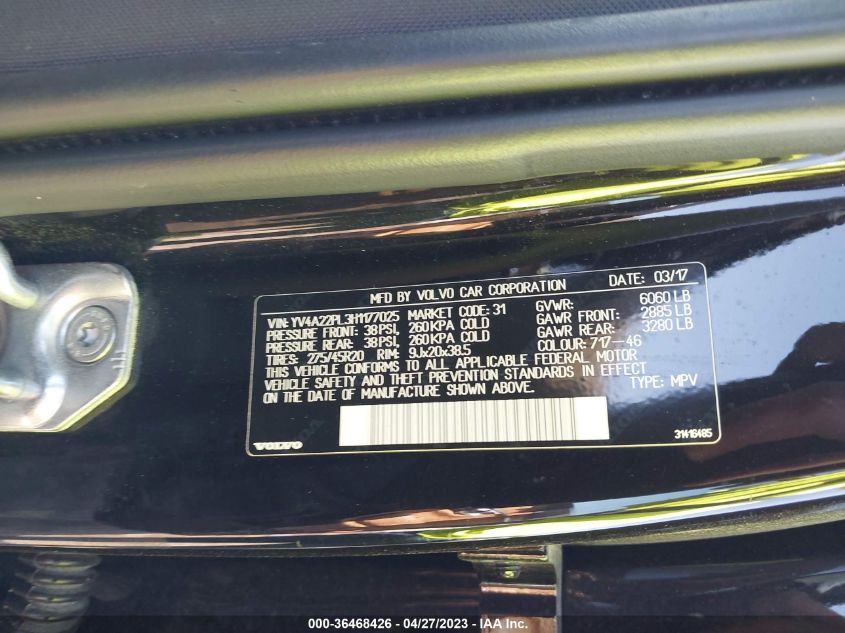 2017 VOLVO XC90 INSCRIPTION - YV4A22PL3H1177025