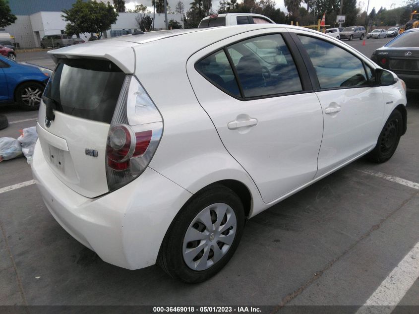 2013 TOYOTA PRIUS C ONE/TWO/THREE/FOUR - JTDKDTB33D1050350