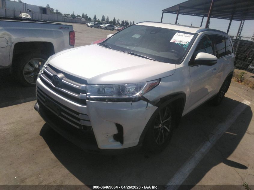 2019 TOYOTA HIGHLANDER XLE - 5TDJZRFH8KS707553