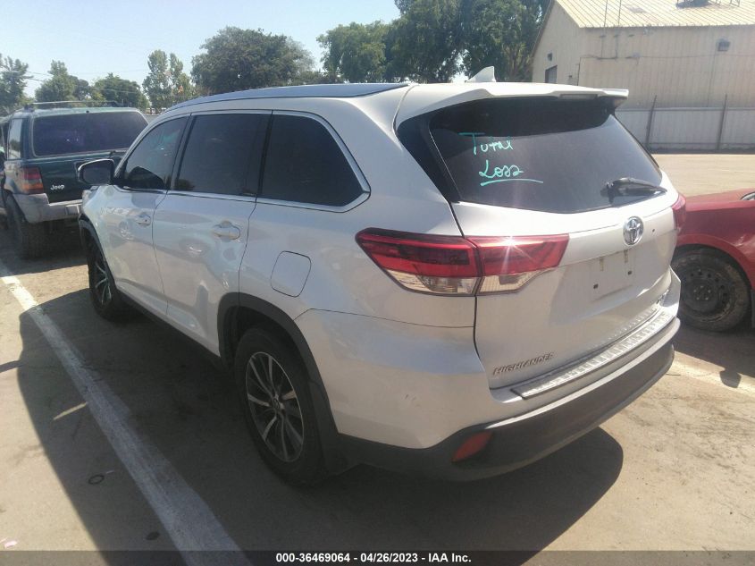 2019 TOYOTA HIGHLANDER XLE - 5TDJZRFH8KS707553
