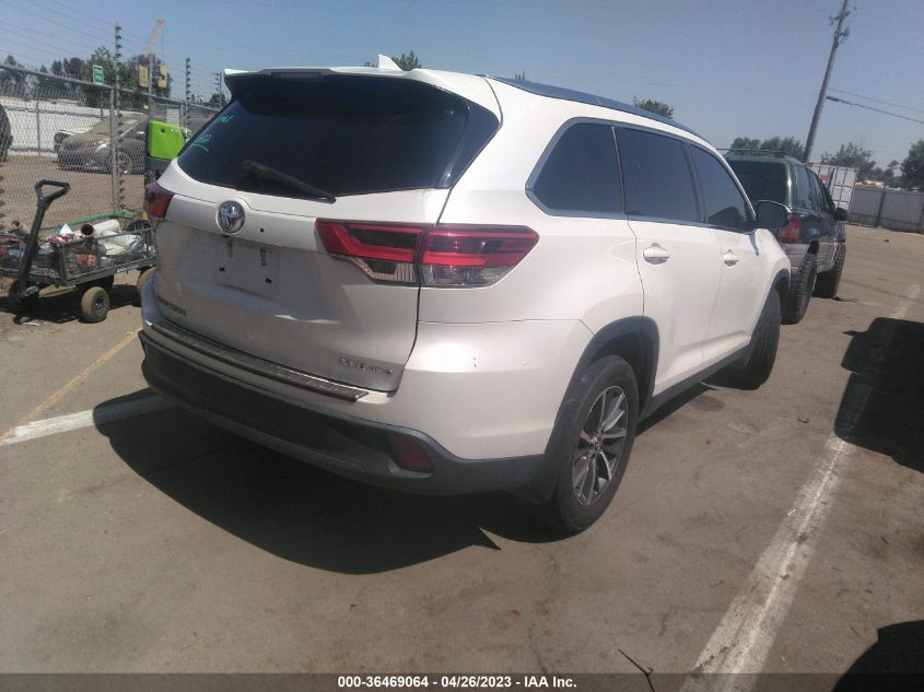 2019 TOYOTA HIGHLANDER XLE - 5TDJZRFH8KS707553