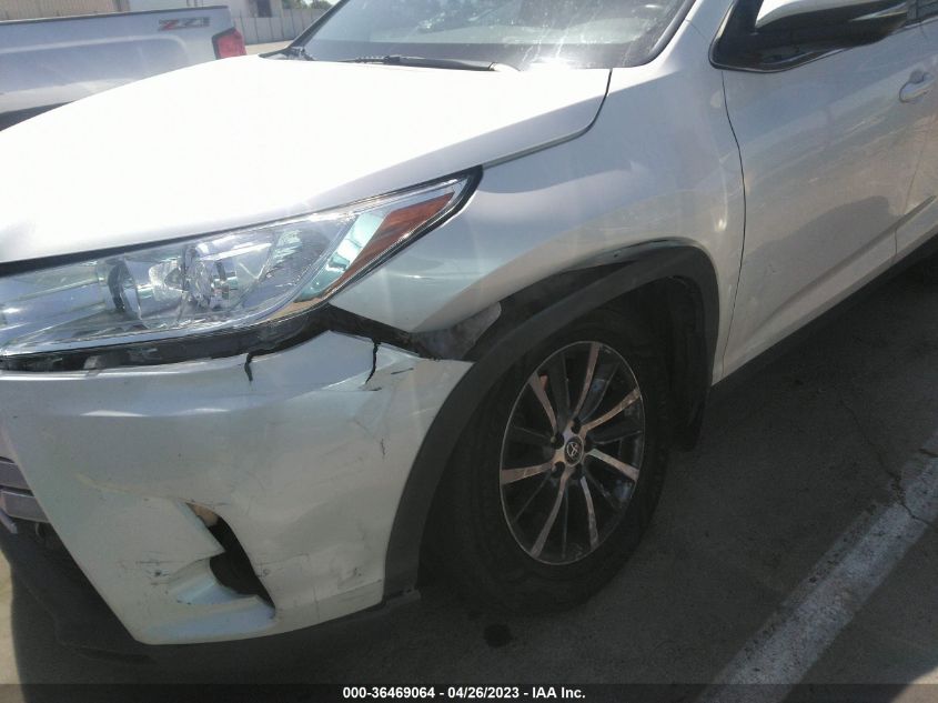 2019 TOYOTA HIGHLANDER XLE - 5TDJZRFH8KS707553