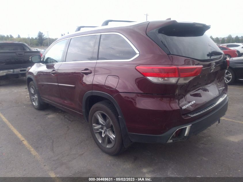 2017 TOYOTA HIGHLANDER LIMITED - 5TDDZRFH7HS435230