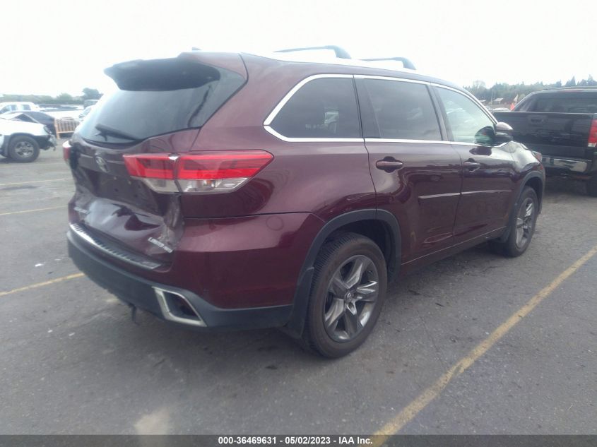 2017 TOYOTA HIGHLANDER LIMITED - 5TDDZRFH7HS435230