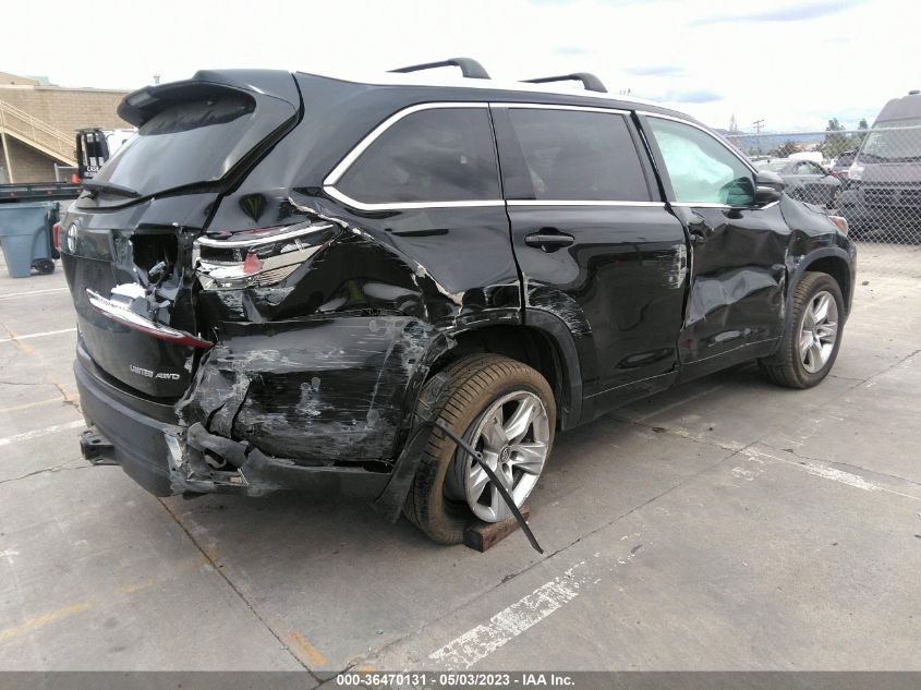 2017 TOYOTA HIGHLANDER LIMITED - 5TDDZRFH7HS376311