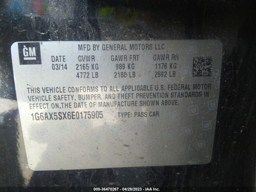 2014 CADILLAC CTS SEDAN LUXURY AWD - 1G6AX5SX6E0175905