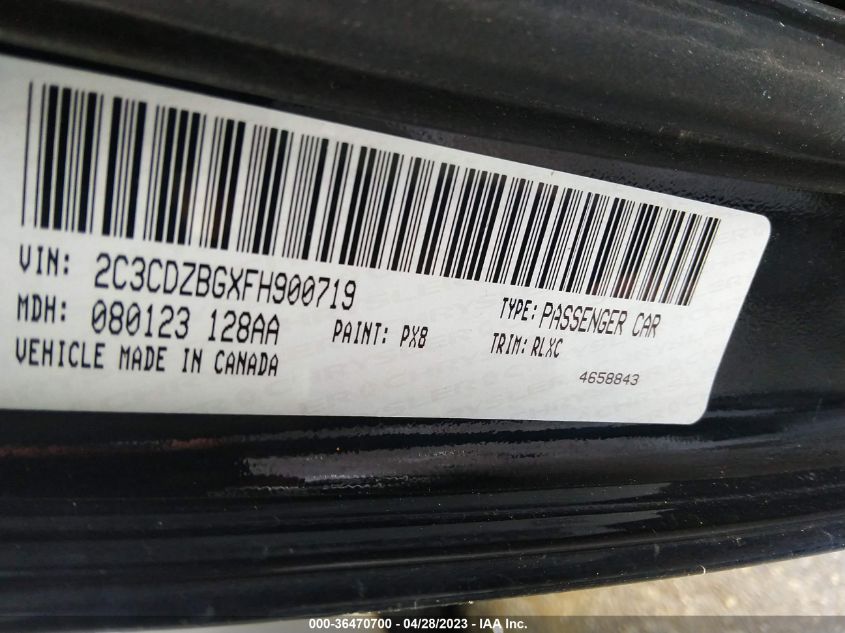 2015 DODGE CHALLENGER SXT PLUS - 2C3CDZBGXFH900719