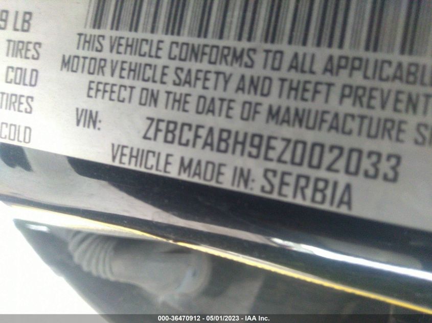 2014 FIAT 500L EASY - ZFBCFABH9EZ002033