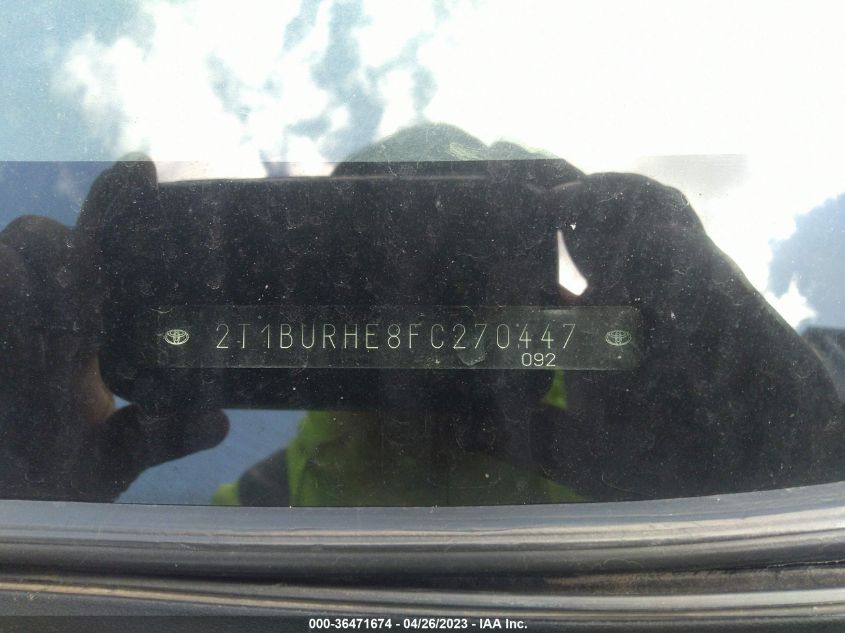 2015 TOYOTA COROLLA S - 2T1BURHE8FC270447