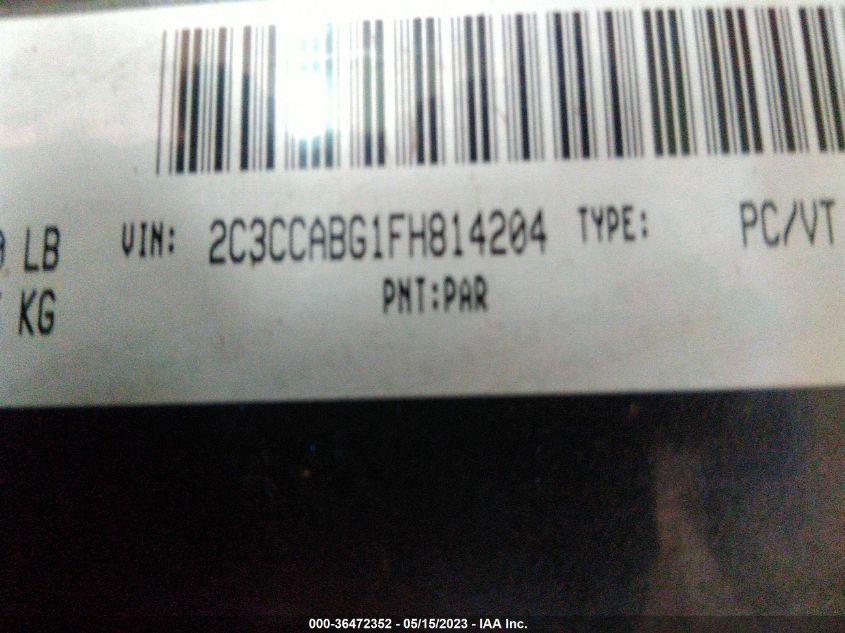 2015 CHRYSLER 300 300S - 2C3CCABG1FH814204