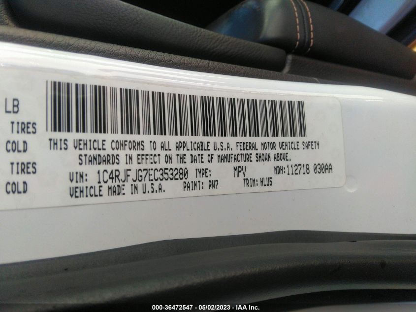 2014 JEEP GRAND CHEROKEE SUMMIT - 1C4RJFJG7EC353280