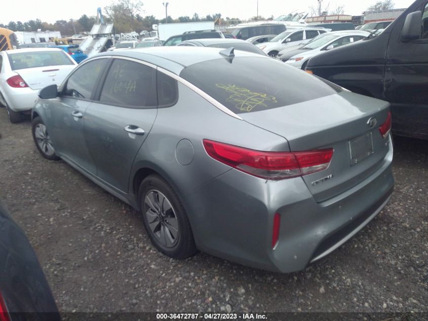 2017 KIA OPTIMA HYBRID BASE - KNAGT4LE0H5014805