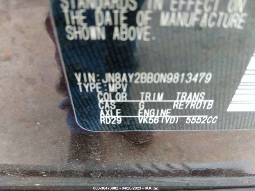 2022 NISSAN ARMADA SL - JN8AY2BB0N9813479