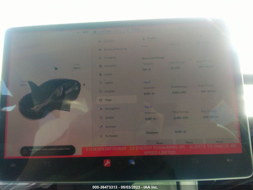 2022 TESLA MODEL 3 LONG RANGE - 5YJ3E1EB3NF251635