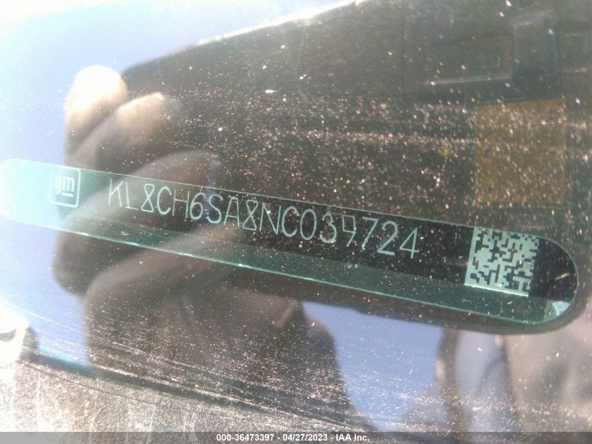 2022 CHEVROLET SPARK ACTIV - KL8CH6SA8NC039724
