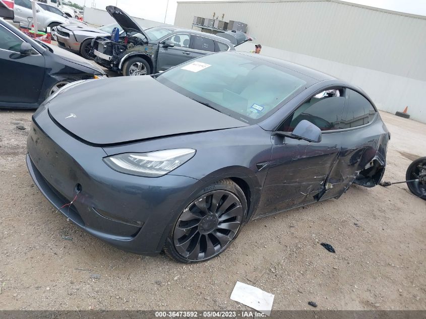 2022 TESLA MODEL Y LONG RANGE - 7SAYGDEEXNF353920