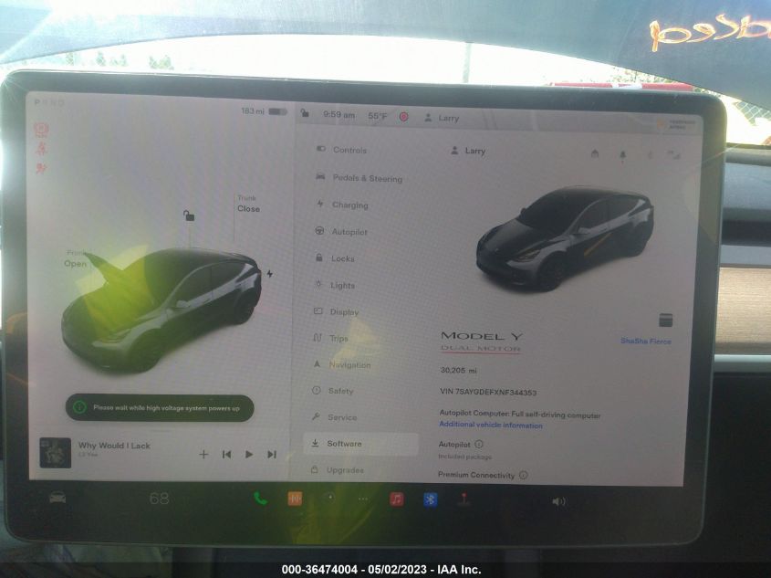 2022 TESLA MODEL Y PERFORMANCE - 7SAYGDEFXNF344353