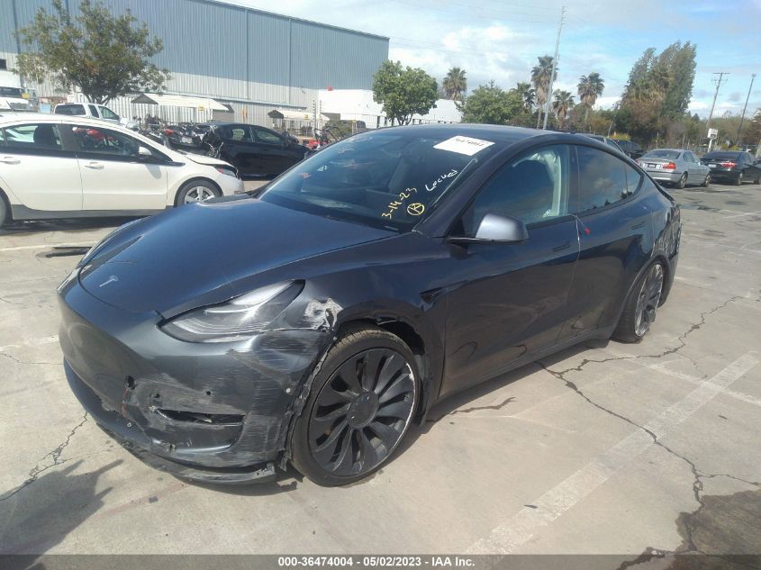 2022 TESLA MODEL Y PERFORMANCE - 7SAYGDEFXNF344353