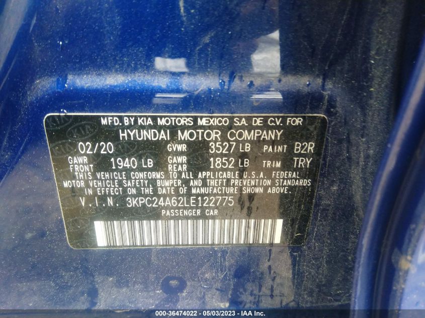 2020 HYUNDAI ACCENT SE - 3KPC24A62LE122775