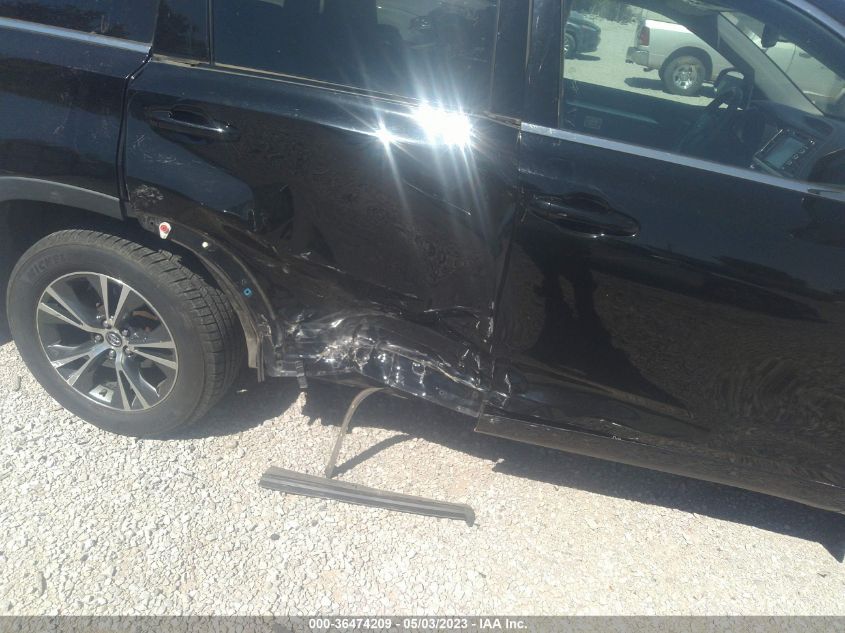 2016 TOYOTA HIGHLANDER XLE - 5TDJKRFH3GS344381