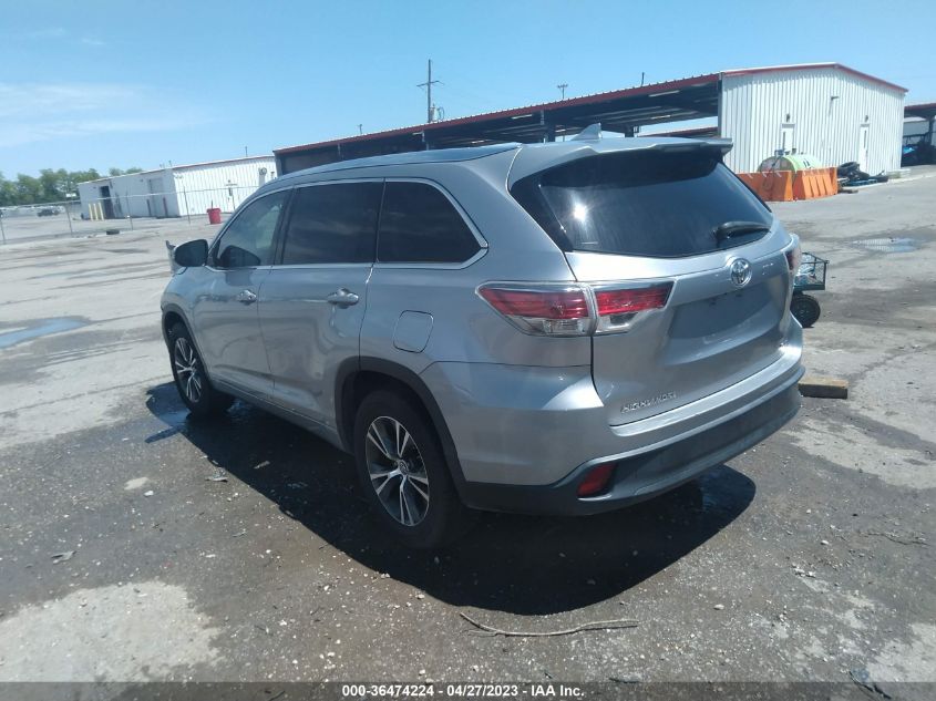 2016 TOYOTA HIGHLANDER XLE - 5TDKKRFH0GS156342