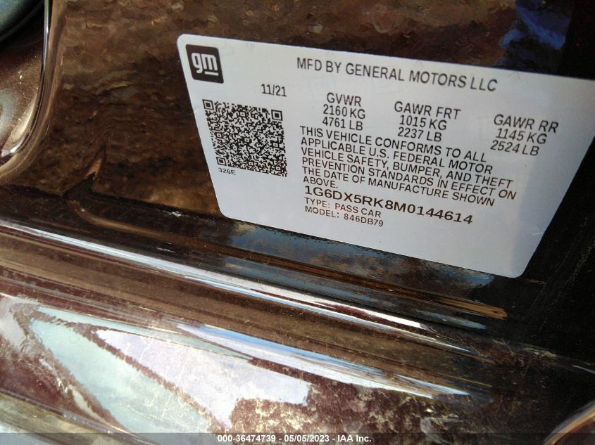 2021 CADILLAC CT5 LUXURY - 1G6DX5RK8M0144614