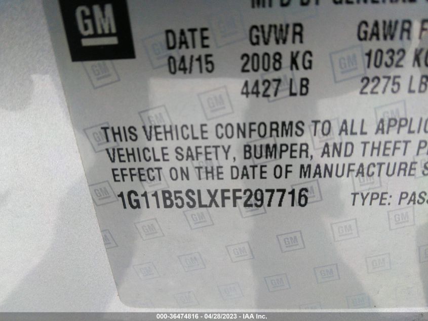 2015 CHEVROLET MALIBU LS - 1G11B5SLXFF297716