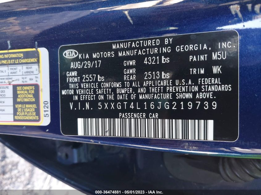 2018 KIA OPTIMA LX 1.6T - 5XXGT4L16JG219739