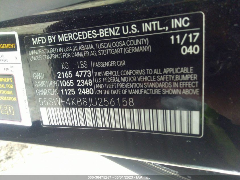 2018 MERCEDES-BENZ C-CLASS C 300 - 55SWF4KB8JU256158