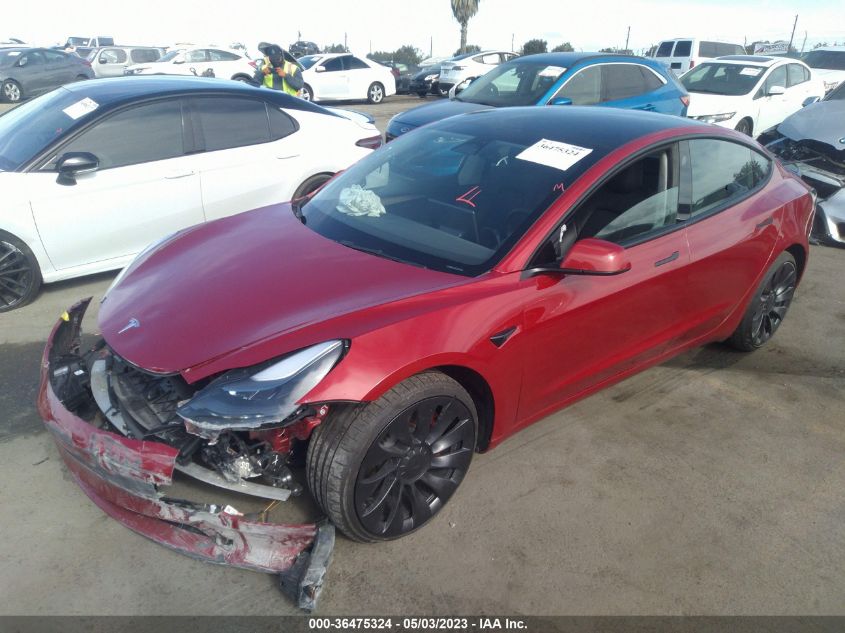 2022 TESLA MODEL 3 PERFORMANCE - 5YJ3E1EC3NF268962