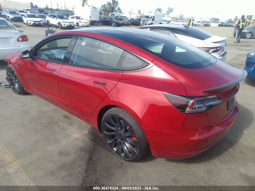 2022 TESLA MODEL 3 PERFORMANCE - 5YJ3E1EC3NF268962