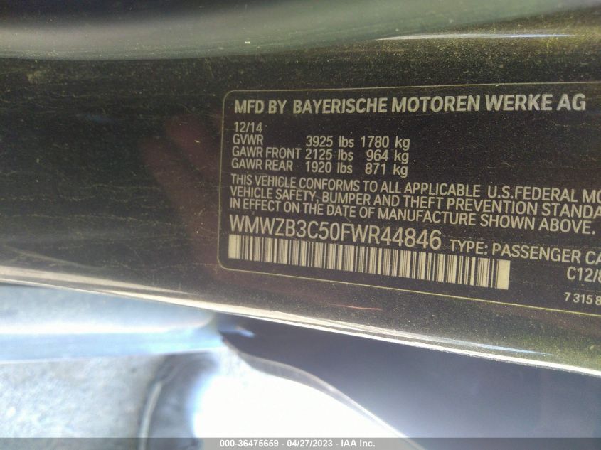 2015 MINI COUNTRYMAN COOPER - WMWZB3C50FWR44846