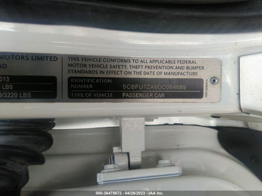 2013 BENTLEY CONTINENTAL GT - SCBFU7ZA8DC084689