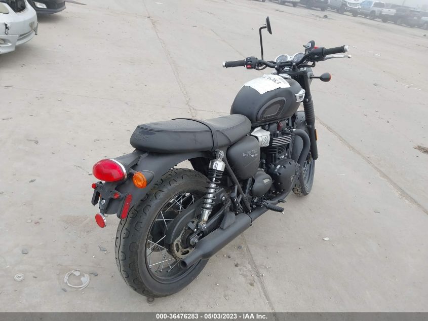 2019 TRIUMPH MOTORCYCLE BONNEVILLE T100 SMTD10GN7KT915219