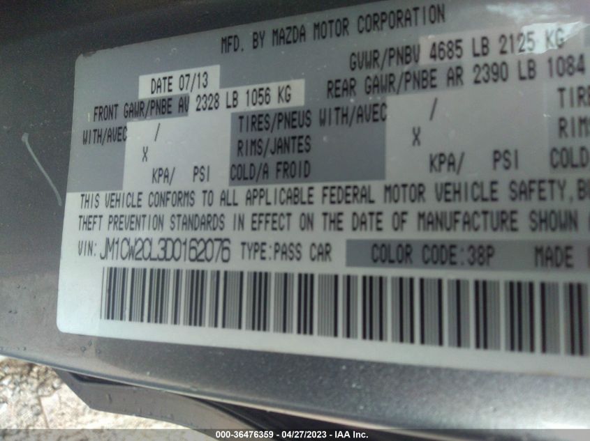 2013 MAZDA MAZDA5 TOURING - JM1CW2CL3D0162076