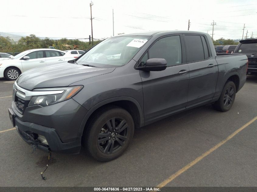 2020 HONDA RIDGELINE SPORT - 5FPYK3F16LB018160