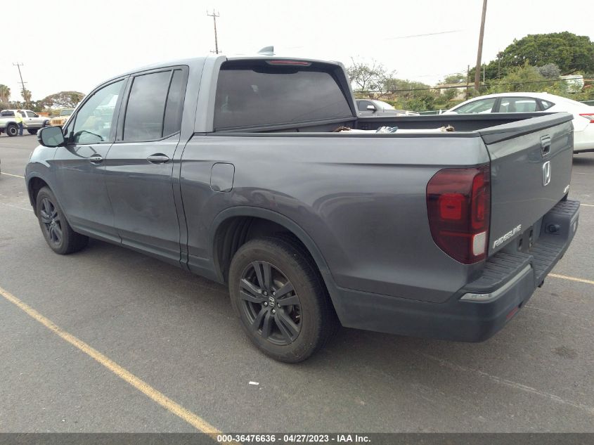 2020 HONDA RIDGELINE SPORT - 5FPYK3F16LB018160